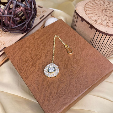 High Quality Gold Plated Royal Polki MaangTikka - maang tikka by Abdesigns Jewellery