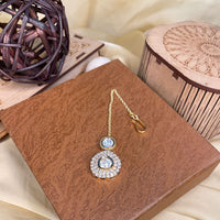 Thumbnail for Elegant High Quality Gold Plated Royal Polki MaangTikka - Abdesignsjewellery