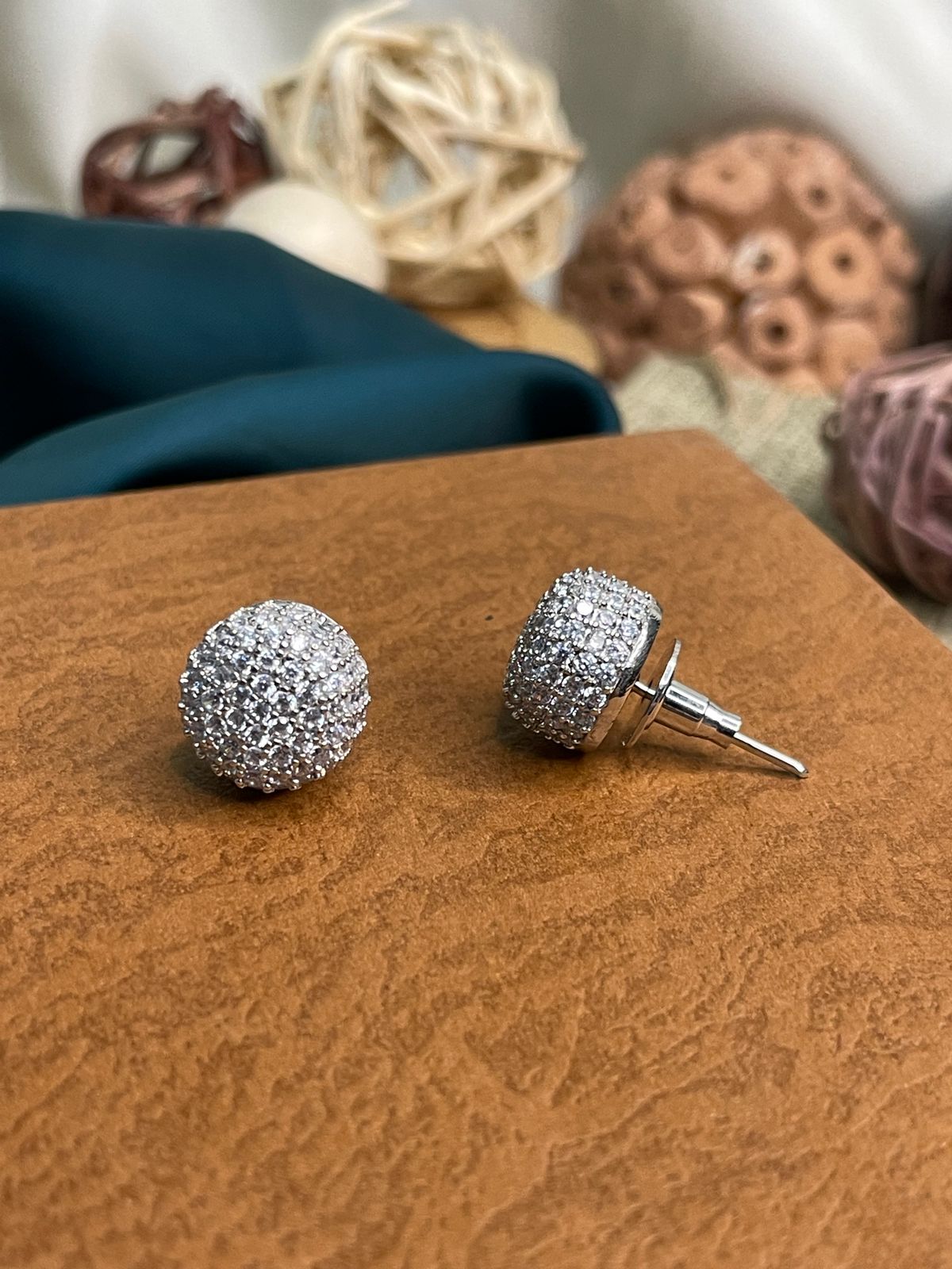 Disco Ball AD Stud Earring - Abdesignsjewellery
