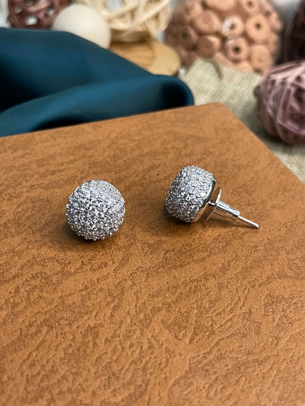 Disco Ball AD Stud Earring - Abdesignsjewellery