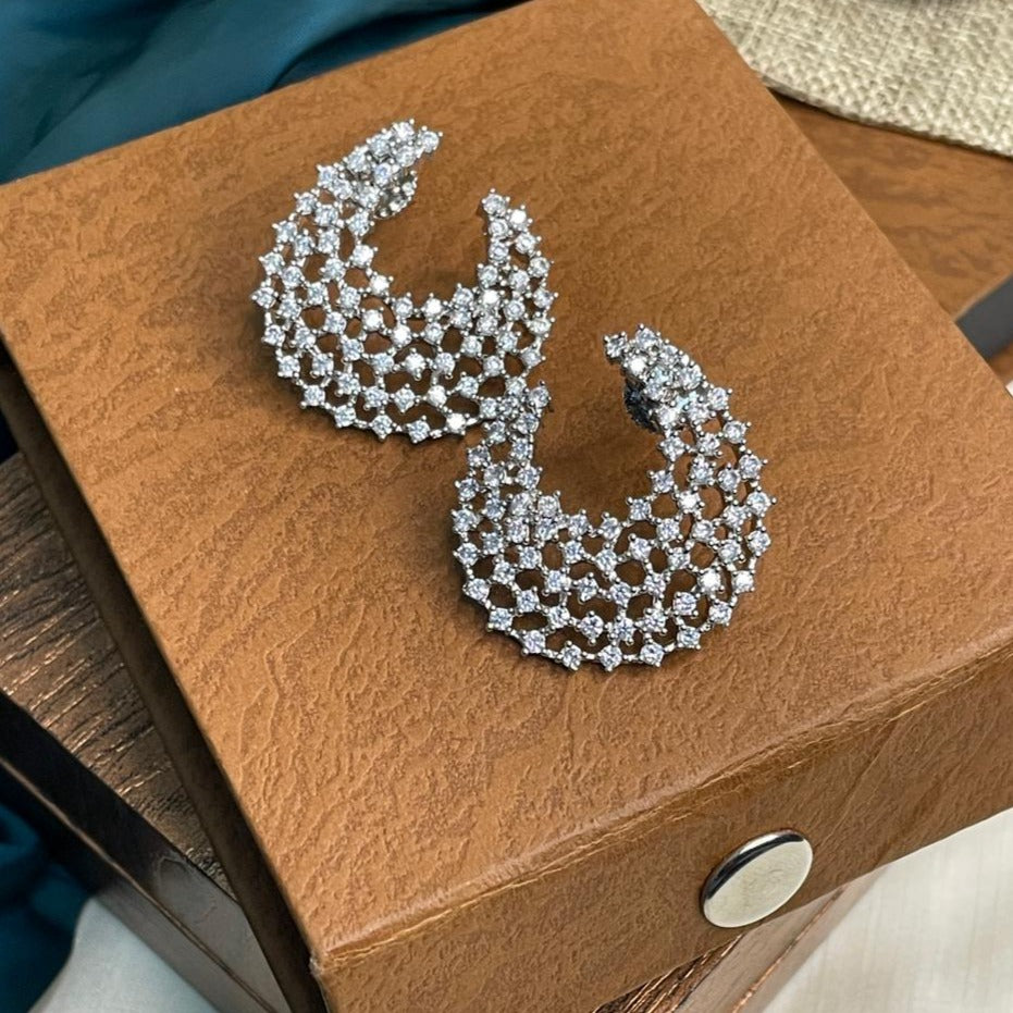 Beautiful American Diamond Party Wear Stud Earring - Abdesignsjewellery