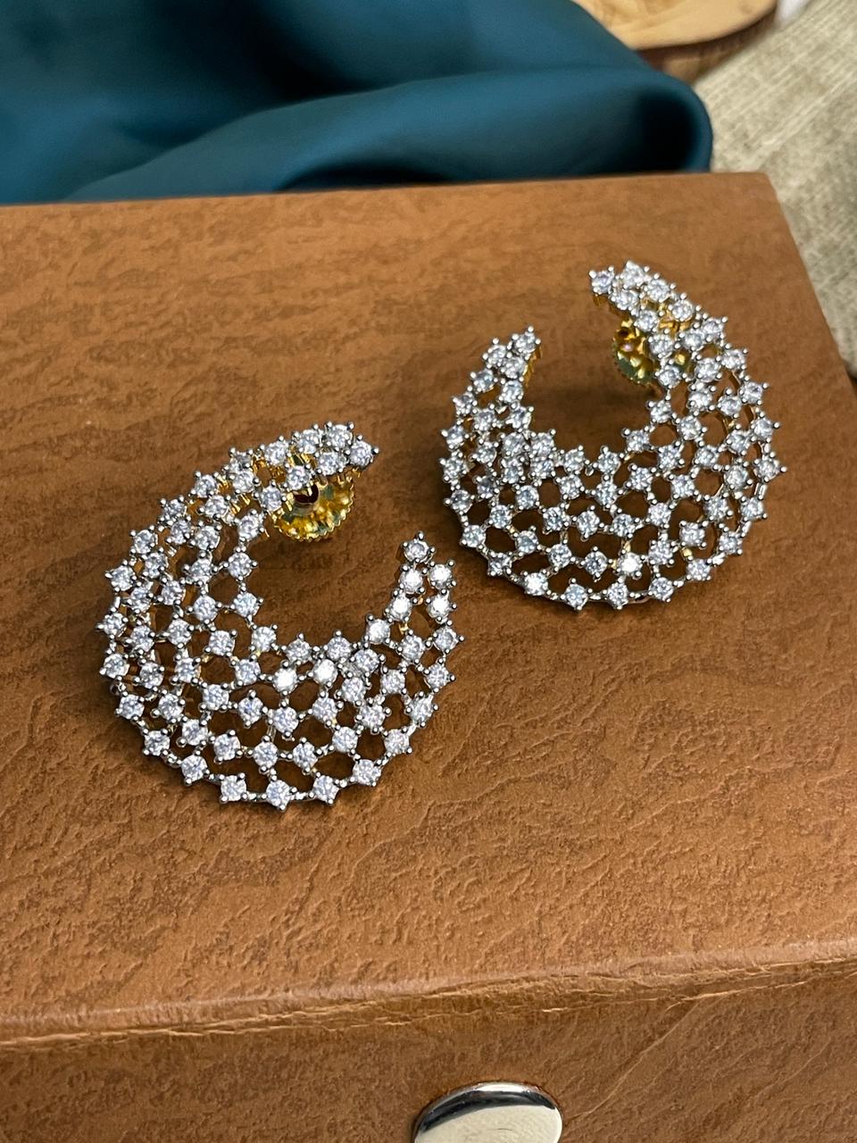 Beautiful American Diamond Party Wear Stud Earring - Abdesignsjewellery