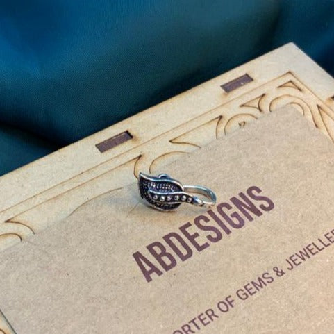 Cute Leaf Silver Nose Pin - Abdesignsjewellery
