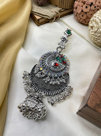 Thumbnail for Designer Silver Peacock Juda pin