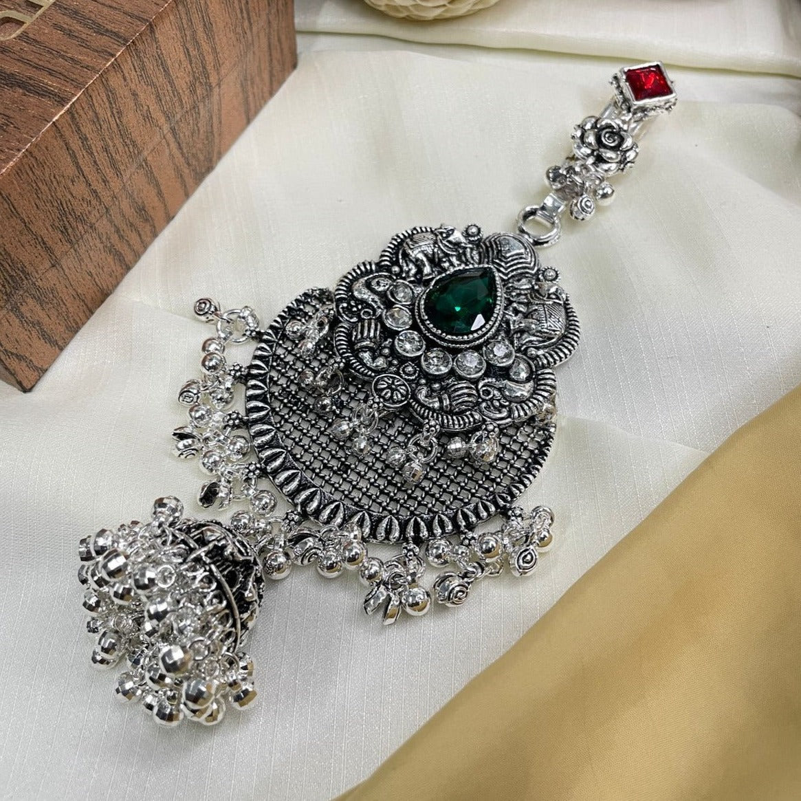 Floral Silver Antique Juda pin - Abdesignsjewellery