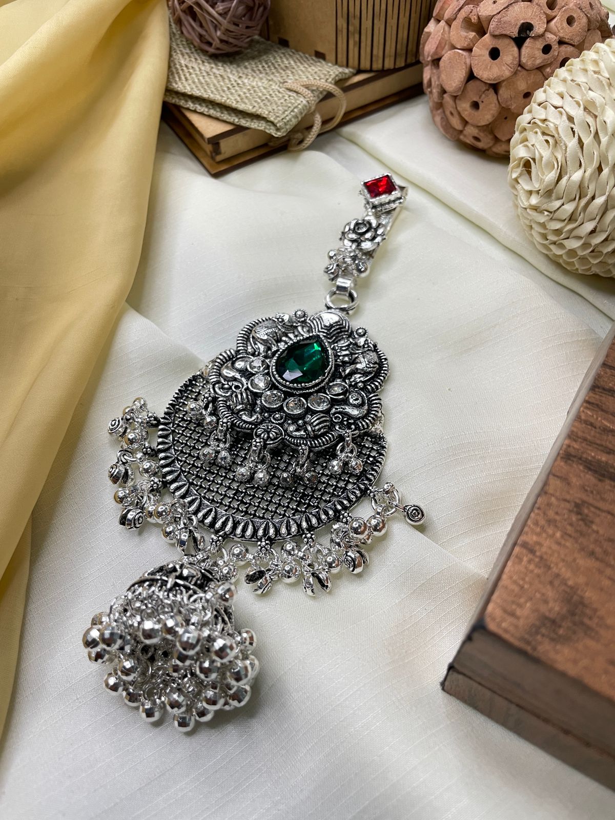 Floral Silver Antique Juda pin - Abdesignsjewellery