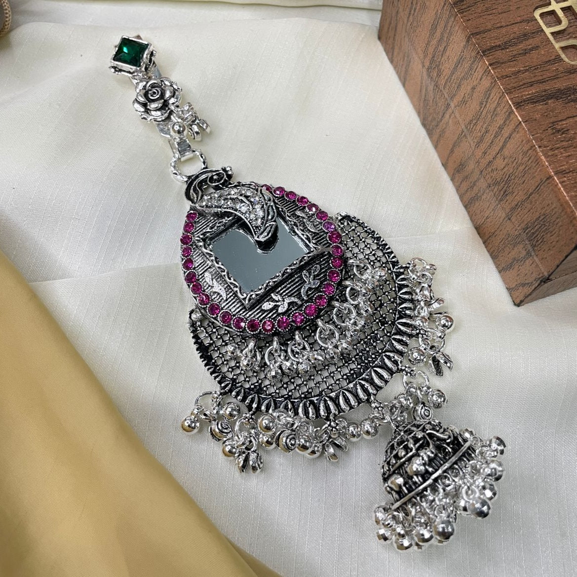 Pink Fancy Silver Antique Juda pin