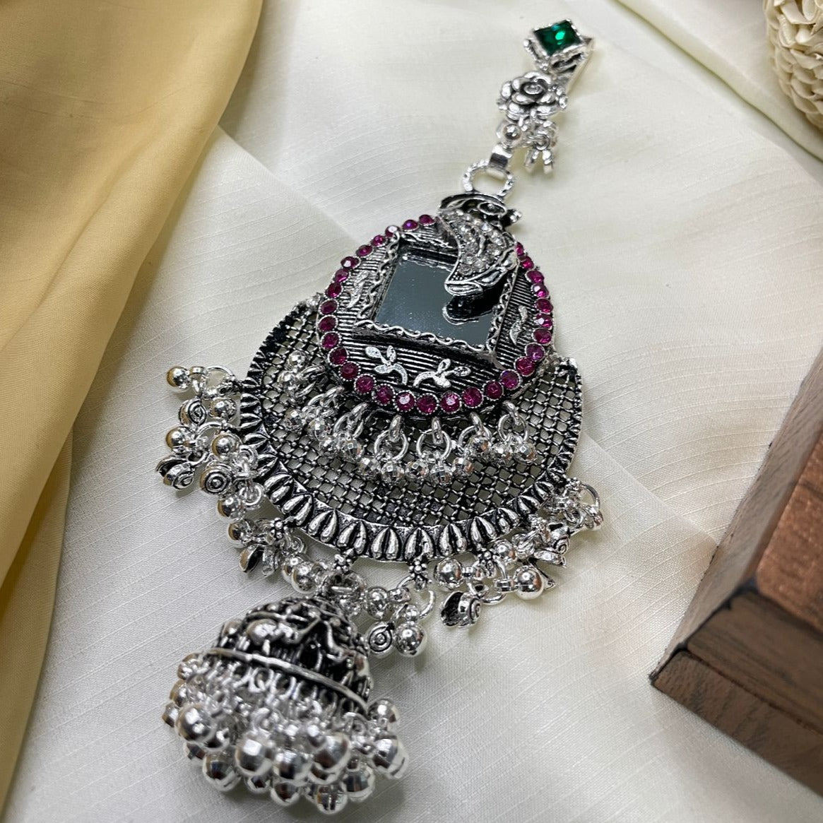 Pink Fancy Silver Antique Juda pin