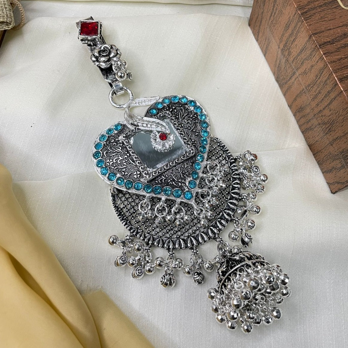 Sky Blue Silver Fancy Juda Pin