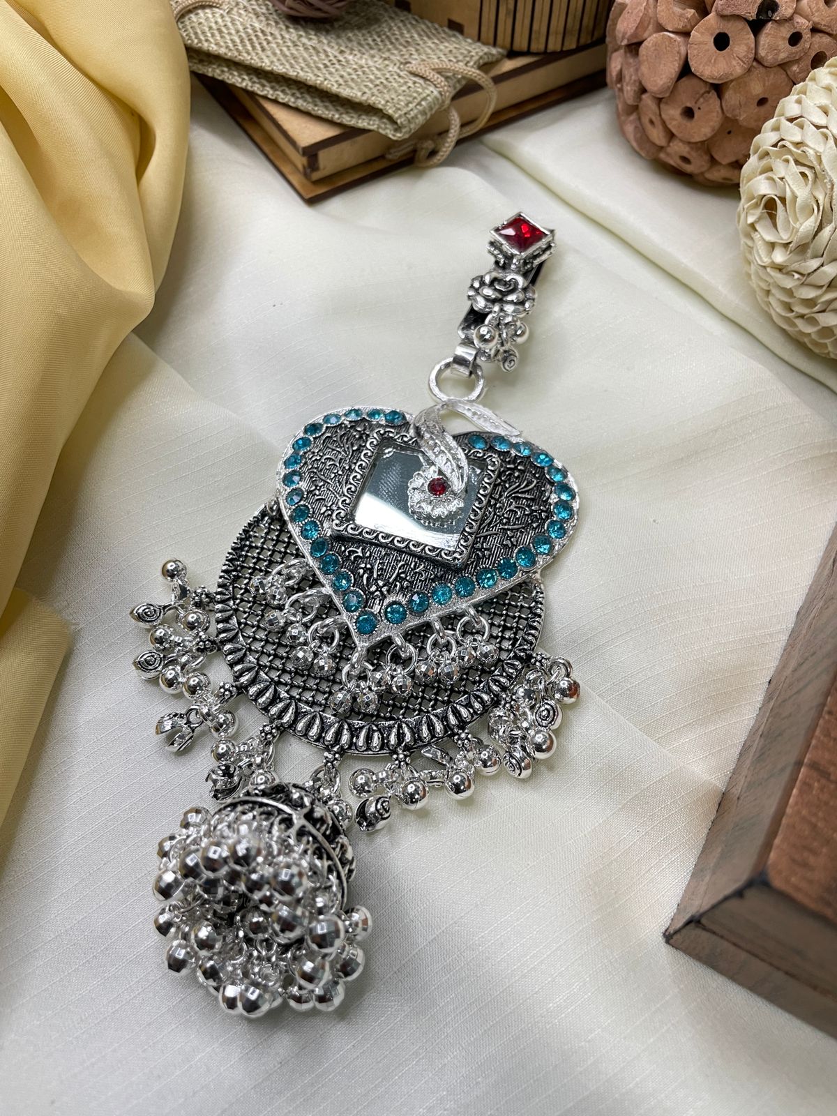 Sky Blue Silver Fancy Juda Pin