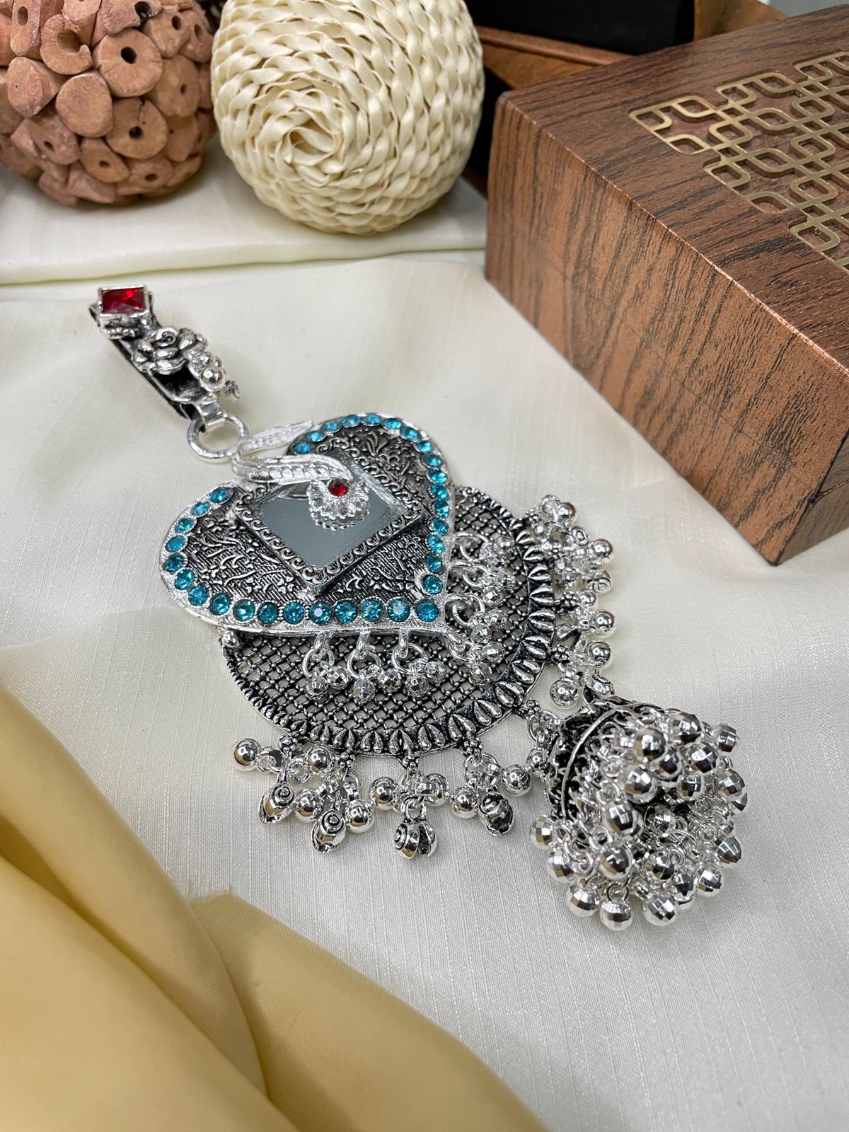 Sky Blue Silver Fancy Juda Pin