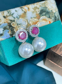 Thumbnail for Modern Party Round Crystal Statement Earring
