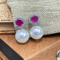 Thumbnail for Modern Party Round Crystal Statement Earring