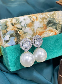 Thumbnail for Modern Party Round Crystal Statement Earring