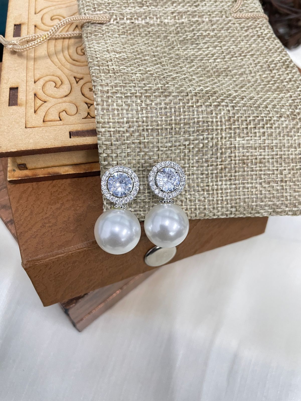 Modern Party Round Crystal Statement Earring