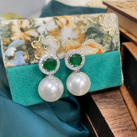 Thumbnail for Modern Party Round Crystal Statement Earring