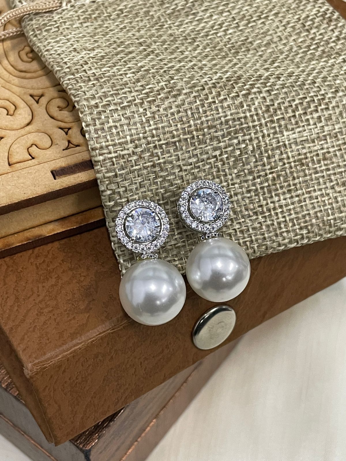 Modern Party Round Crystal Statement Earring