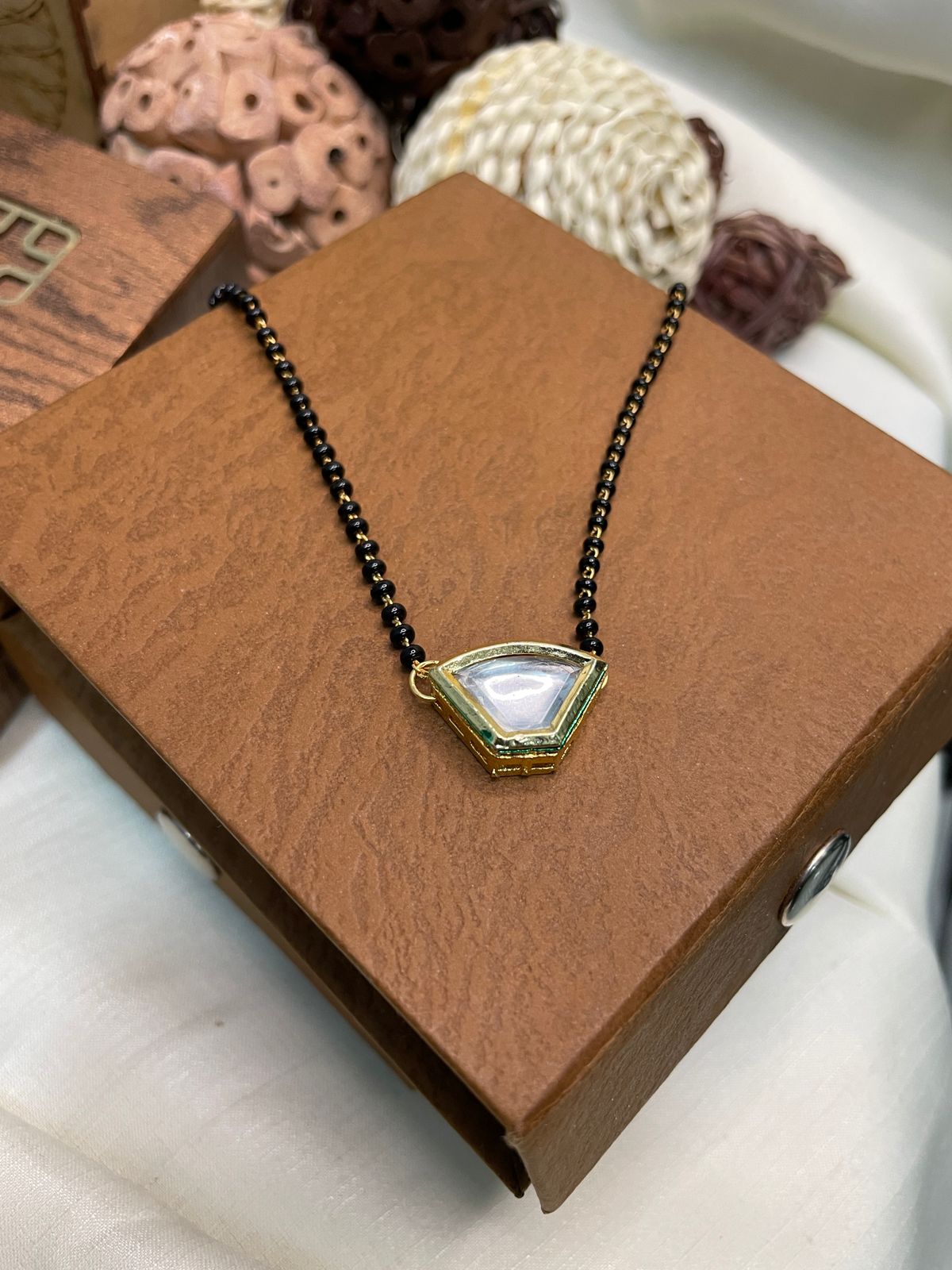 Traditional Rhombus Polki Mangalsutra