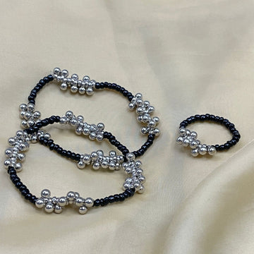 Elegant Silver Gungru Bracelet Combo - Abdesignsjewellery