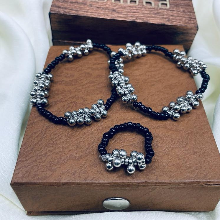 Elegant Silver Gungru Bracelet Combo - Abdesignsjewellery