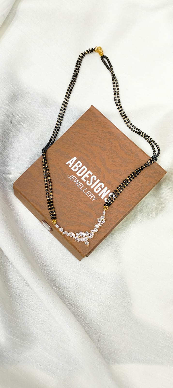 Elegant Trance Cluster Diamond Stone Mangalsutra - Abdesignsjewellery