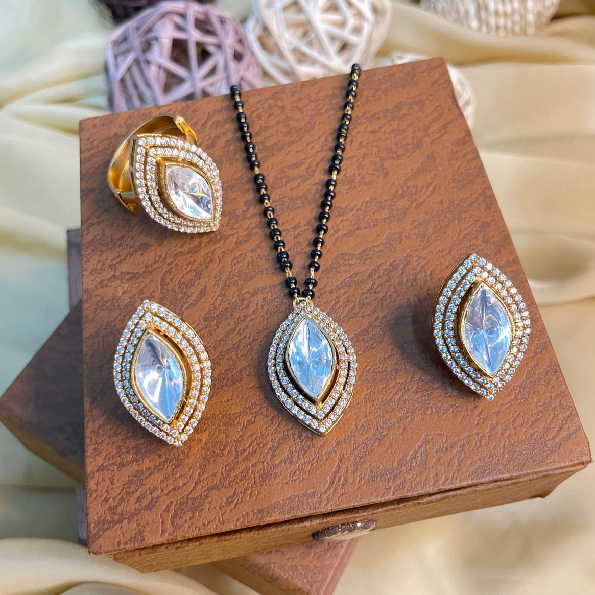 High Quality Charming Marquis Polki Mangalsutra