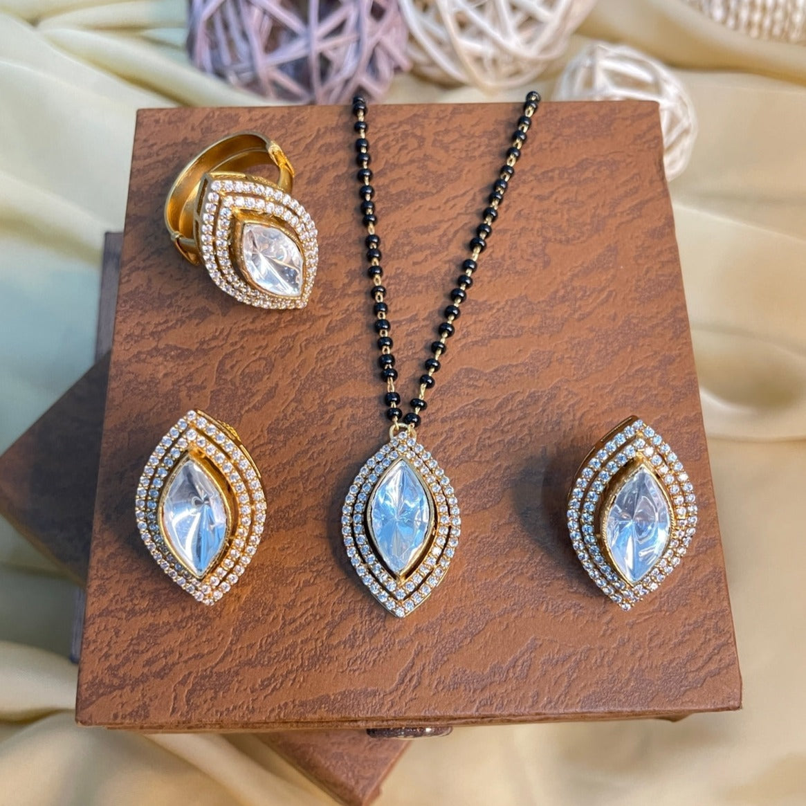 High Quality Charming Marquis Polki Mangalsutra