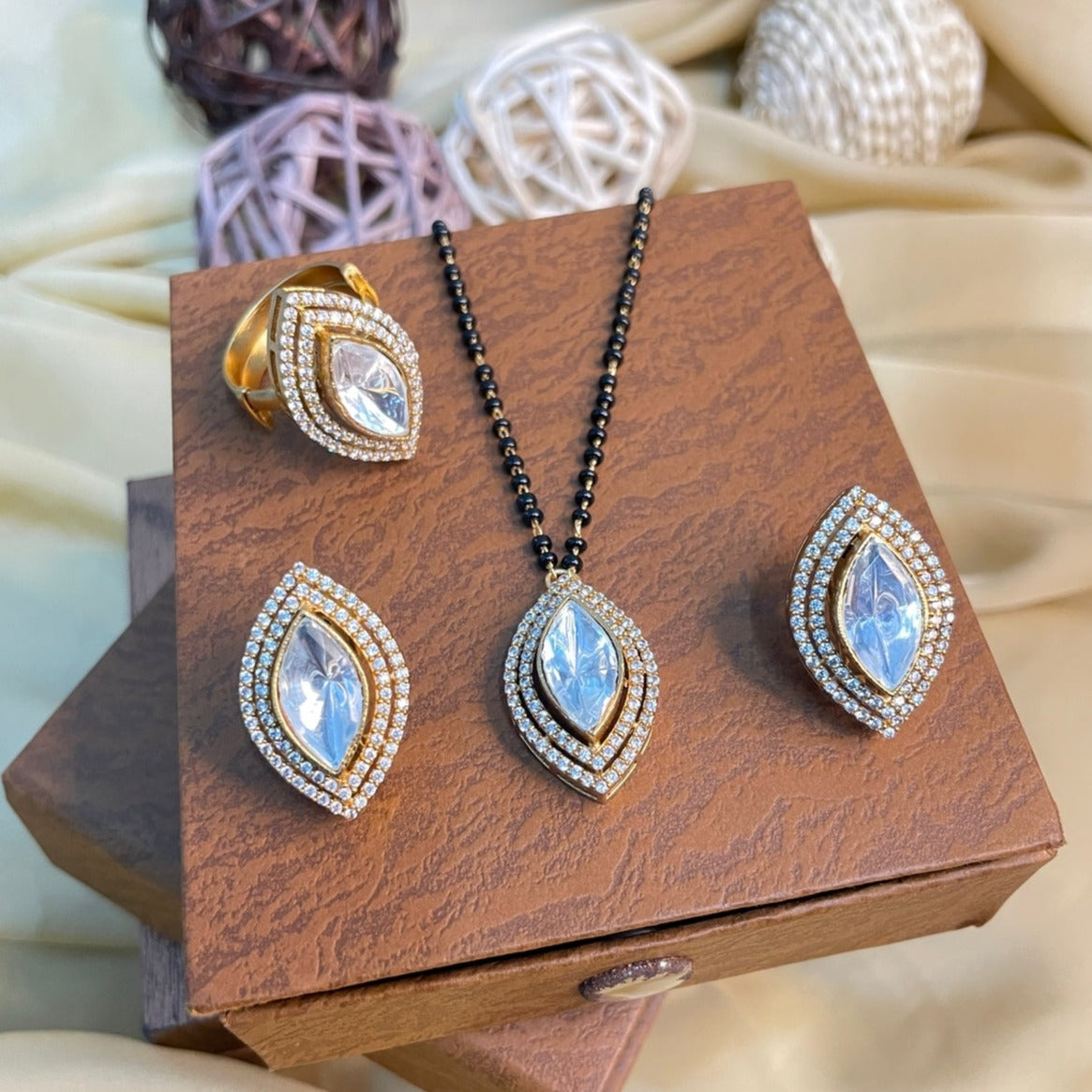 High Quality Charming Marquis Polki Mangalsutra