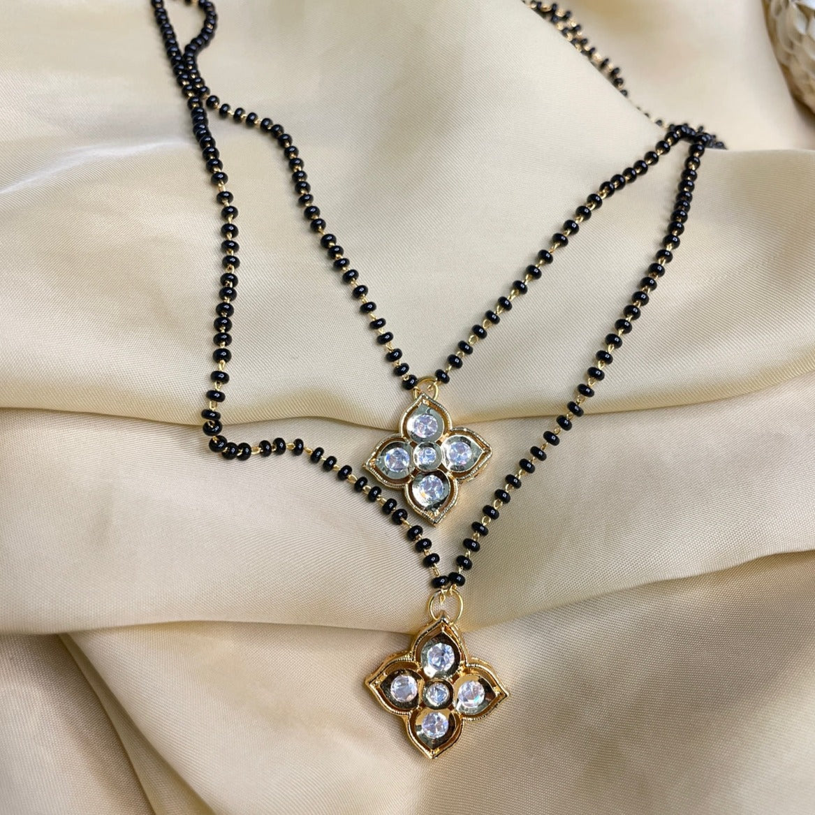 High Quality Contemporary Unique Flower Polki Mangalsutra