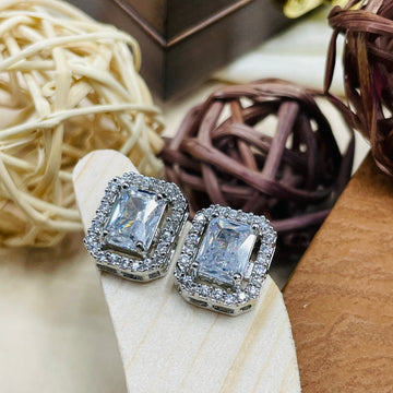 Magnificent Emerald CZ Studs - earrings by Abdesigns Jewellery