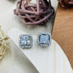 High Quality Tiny Square Cz Earring