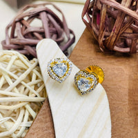 Thumbnail for Exclusive Heart Shape Cz Diamond Studs - Abdesignsjewellery