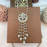 Thumbnail for Gold Polki Kundan Pendent Set Necklace - Abdesignsjewellery