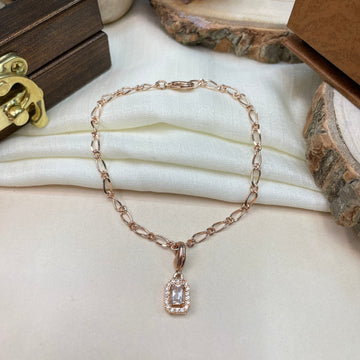 High Quality Lovely Rose Gold Charm Hand Bracelet