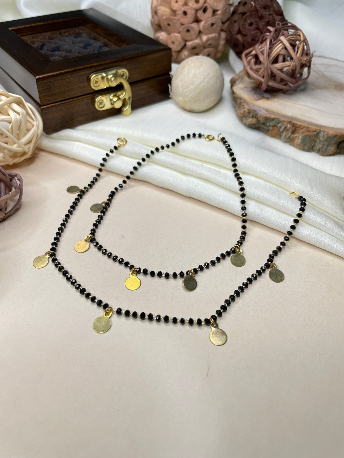 Charming Round Crystal Bead Anklet - Abdesignsjewellery