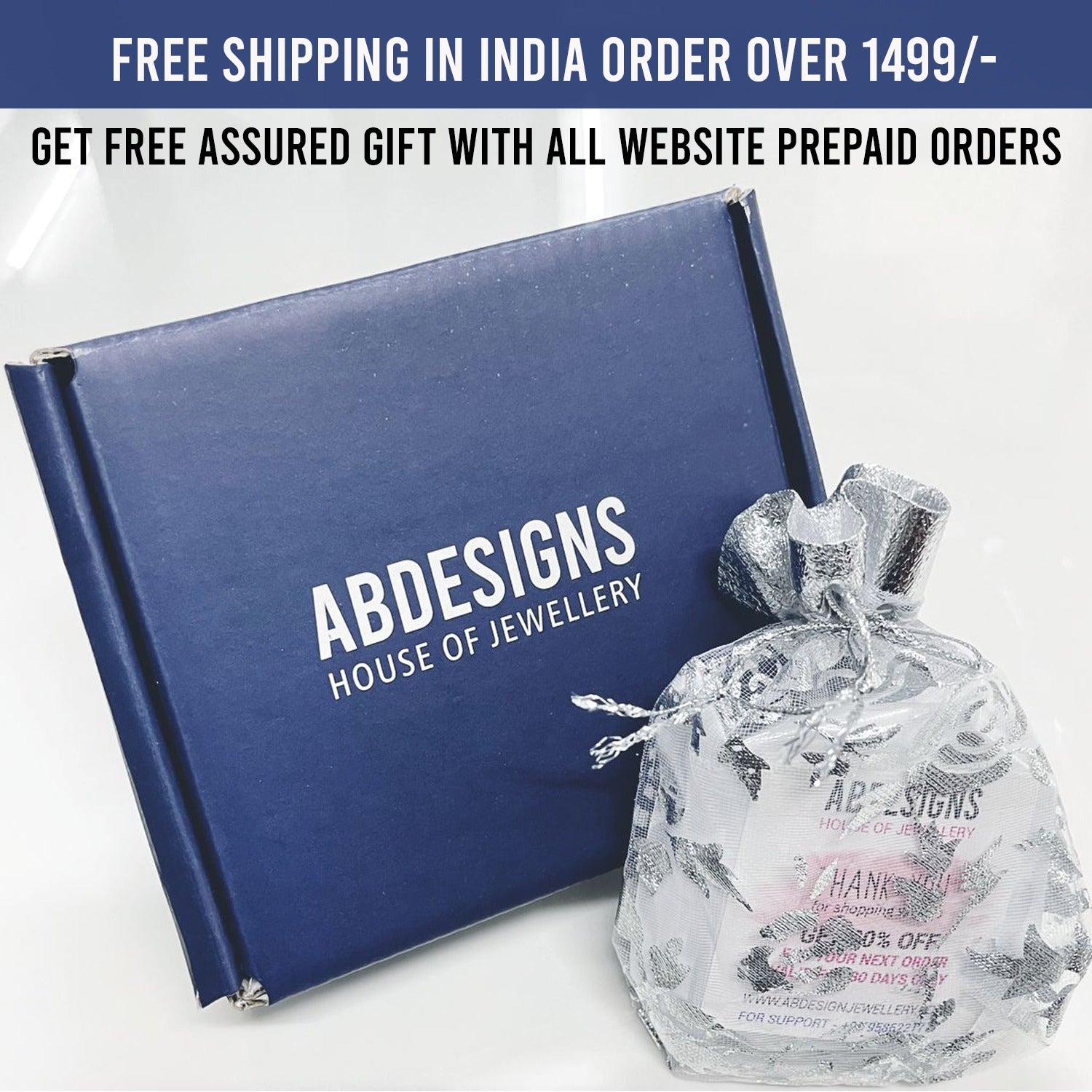 Ethical Diamond AD Stone Pendant & Chain - Abdesignsjewellery