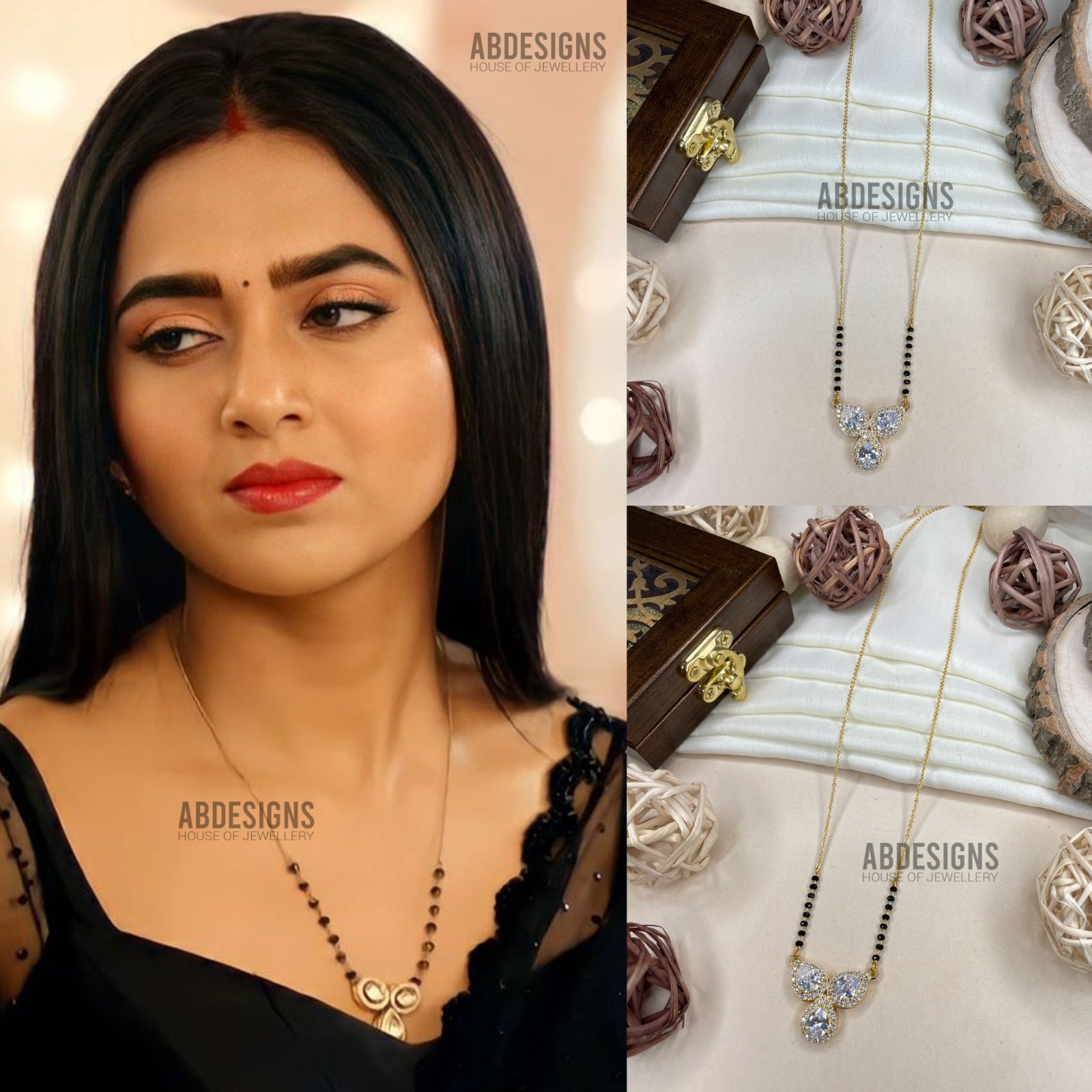Pratha Tejasswi Prakash Naagin Inspired Tear Drop Diamond Mangalsutra