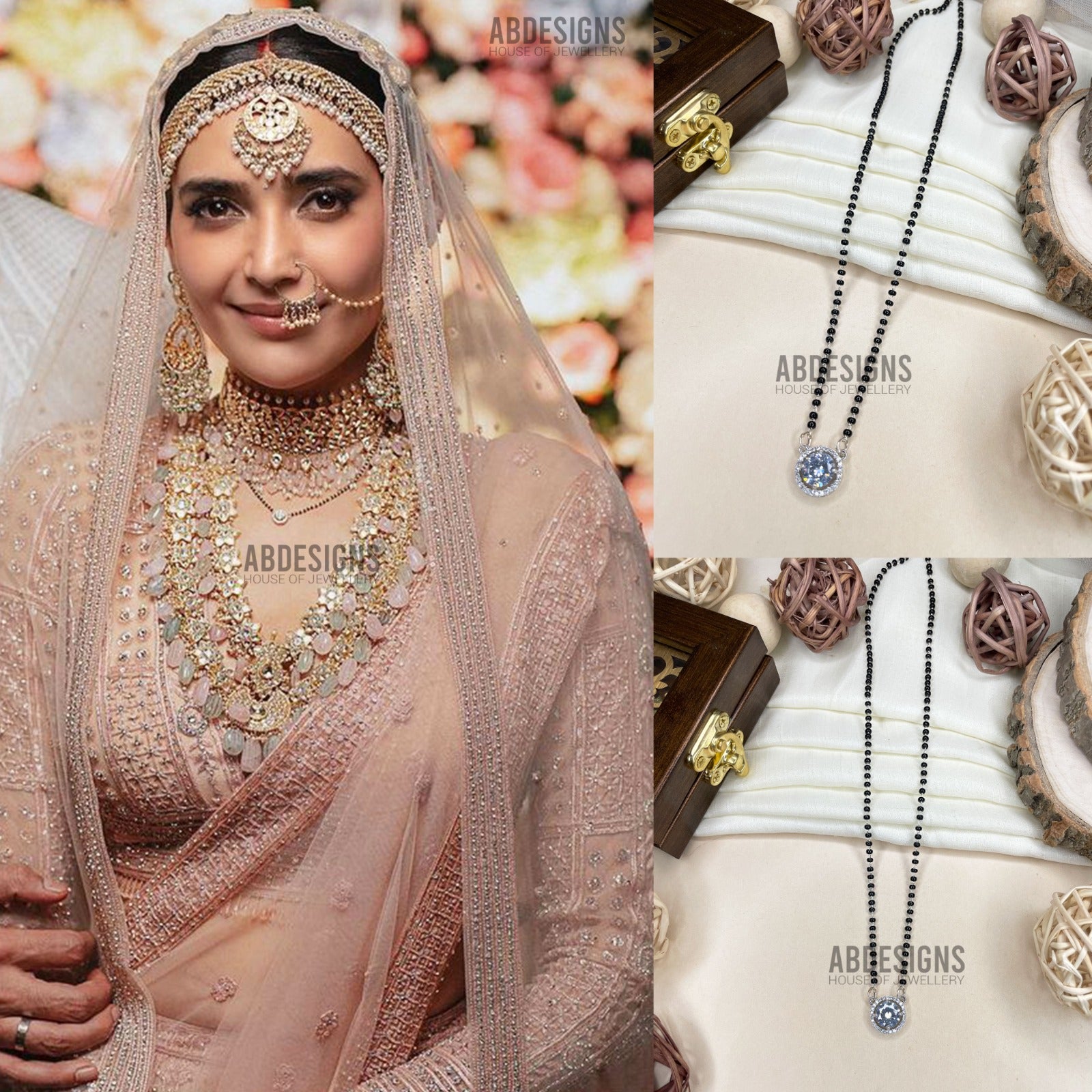 Karishma Tanna Wedding Inspired Round Stone Mangalsutra