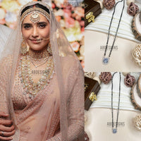 Thumbnail for Karishma Tanna Wedding Inspired Round Stone Mangalsutra