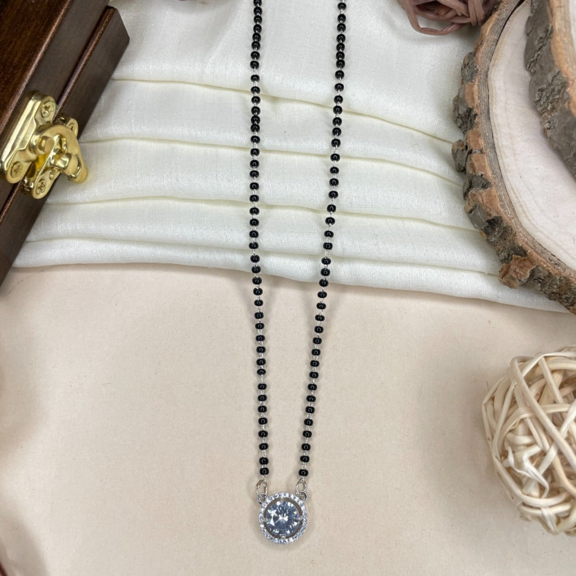 Karishma Tanna Wedding Inspired Round Stone Mangalsutra