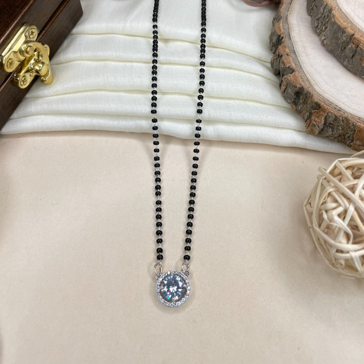 Karishma Tanna Wedding Inspired Round Stone Mangalsutra