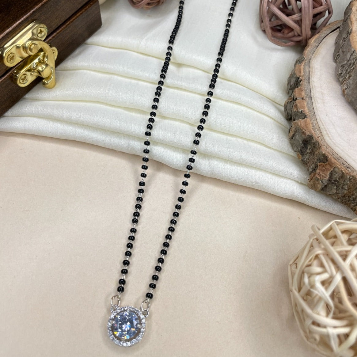 Karishma Tanna Wedding Inspired Round Stone Mangalsutra