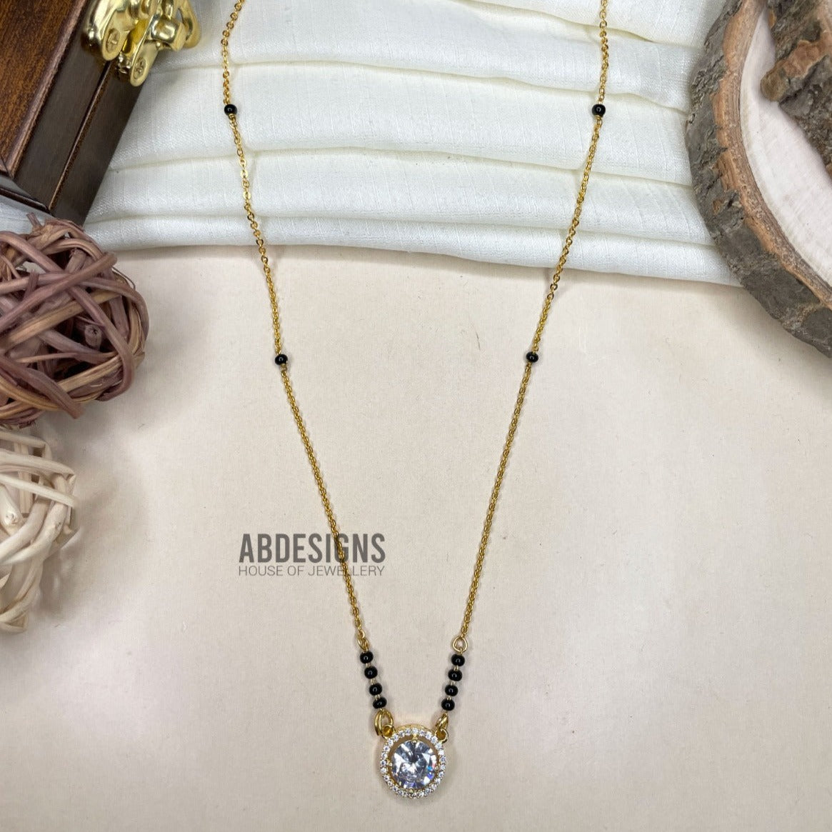 Kiara Advani Wedding Inspired Gold Diamond Mangalsutra