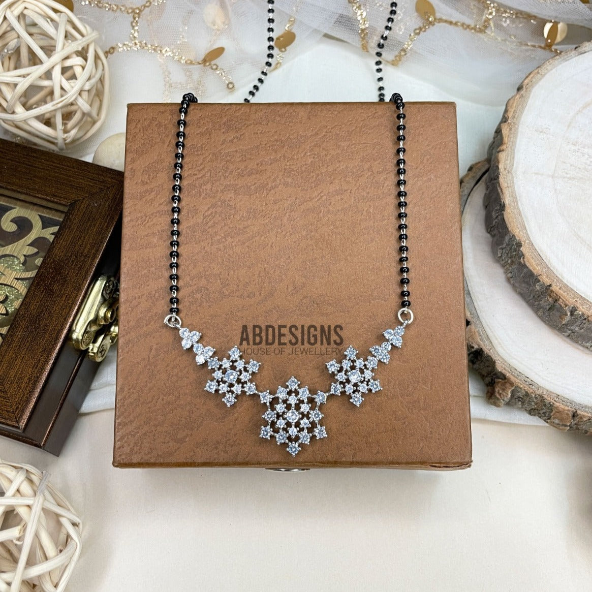 Rupali Ganguly Inspired From Anupamaa Gold Plated Diamond Flower Mangalsutra