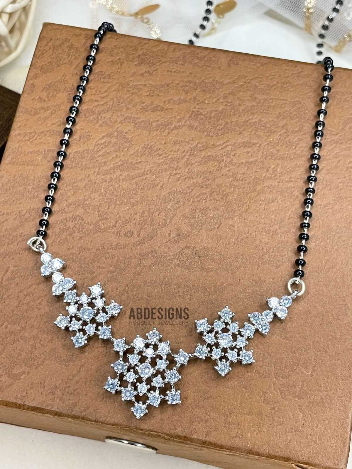 Rupali Ganguly Inspired From Anupamaa Gold Plated Diamond Flower Mangalsutra