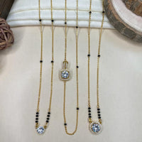 Thumbnail for Dailywear Gold Plated Diamond Mangalsutra Combo - Abdesignsjewellery