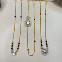 Thumbnail for Dailywear Gold Plated Diamond Mangalsutra Combo - Abdesignsjewellery