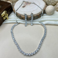 Thumbnail for Dainty Cute Silver Diamond Necklace