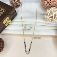 Thumbnail for Natasa Stankovic Inspired Simple  Gold Diamond Mangalsutra
