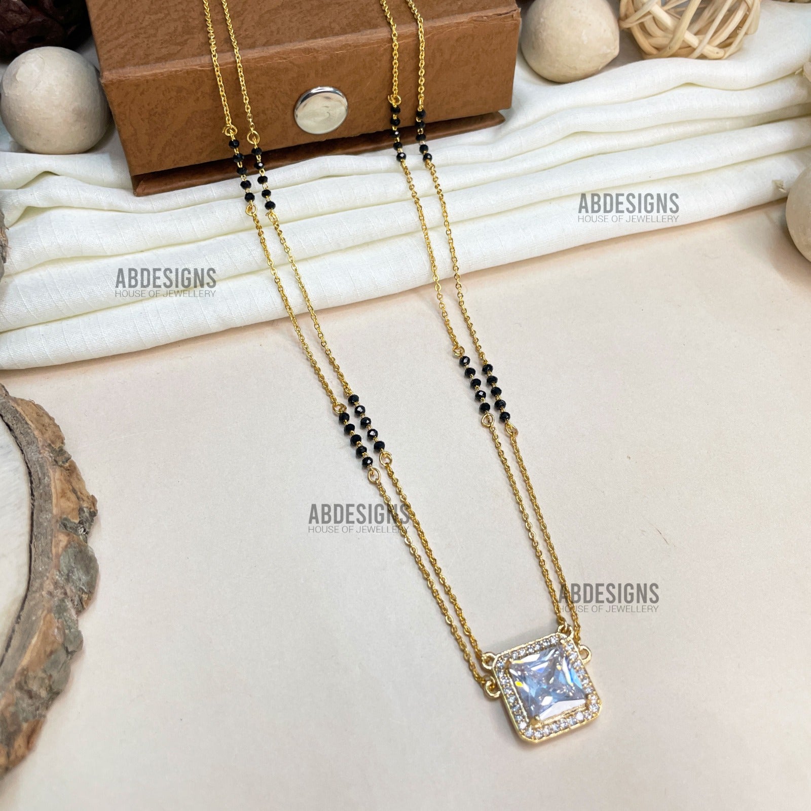 Sumati Singh Inspired From Kismat Ki Lakeeron Se Oversized American Diamond Mangalsutra - Abdesignsjewellery